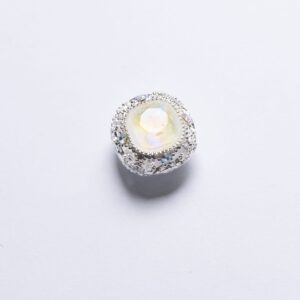 17mm square mocha white