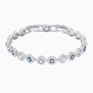 Square white gold roman bracelet
