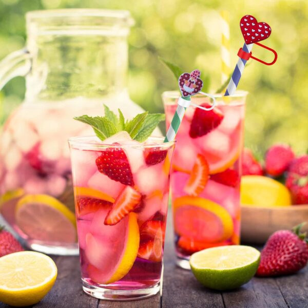 Wholesale Valentine's Day Three Creative Cartoon Straw Cap Xiyin Plastic Straw Plug Plastic Straw Cover Cartoon Milk Tea Beverage Suction