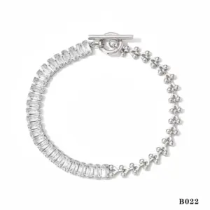 Silver Belt Diamond Bracelet B022
