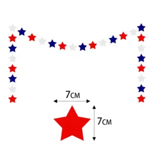 Red, White and Blue Stars 3.1m Strings