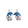Wholesale Asymmetrical National Flag Earrings For Women In White Soft Clay With Platinum Plated And 302 Stainless Steel Ear Pins