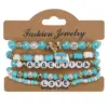 oly-78c8a8829cca4161fd196cef8f57a4b6 Wholesale Unisex National Flag Beaded Glass Bracelets In Bohemian Style