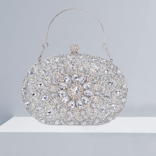 oly-78d24bc745b4a7925d92b6d33ded386b Wholesale Sunflower Diamond-Encrusted Evening Bag Personalized Dress Evening Bag Fashionable Banquet Ladies Clutch Bag