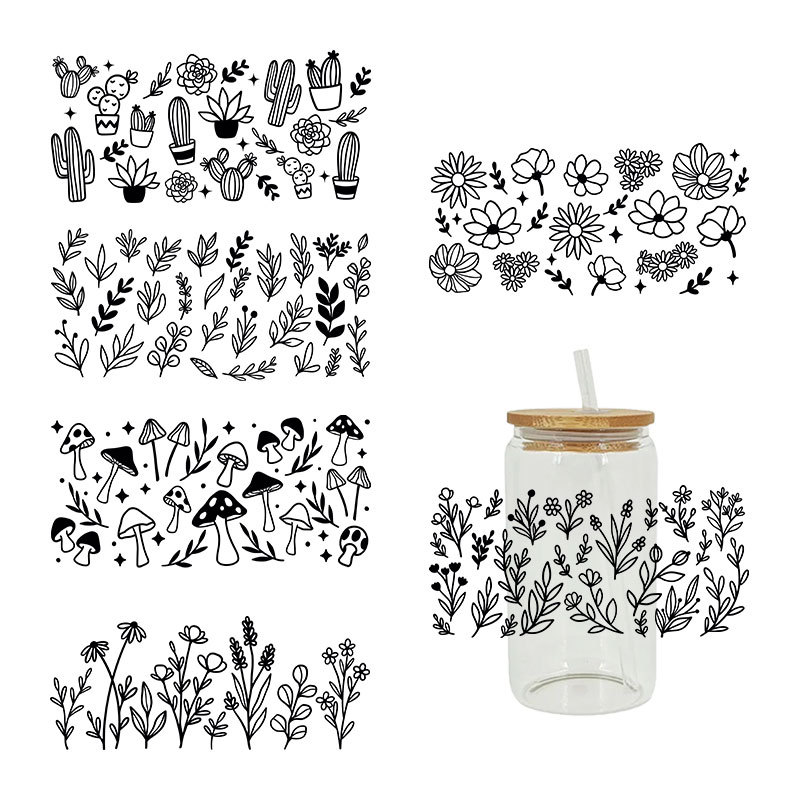 Wholesale New Cartoon printing UV Cup sticker crystal logo pattern 23 cmX11cm in stock