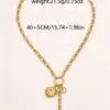 Wholesale Heart Shape Necklace For Women, Waterproof 304 Stainless Steel With 18K Gold Plated Finish, Zircon Inlay, Box Chain