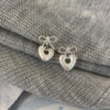 Wholesale "Girl's Note" Style Love Bow Korean Ins Pearl Love Bow Earrings Sweet French Style