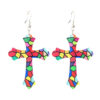 Wholesale Supply Easter Women Earrings Acrylic Print Spring and Summer Color Elements Flower Fashion Earrings