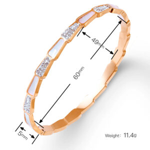 White shell zircon rose gold