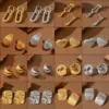 Wholesale Trendy Stainless Steel Earrings For Women Multi-Style Luxury Fashion Geometric Waterdrop Heart Shaped Jewelry Accessories