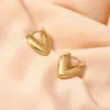Wholesale PVD Coated Gold Plated Heart Shape 304 Stainless Steel IG Style Vintage Style Waterproof Non Tarnish Ear Clip