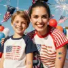 Wholesale New Aluminum Foil Tattoo Stickers Waterproof Sweatproof Independence Day Patriotic Party Face Stickers Easy To Apply And Remove