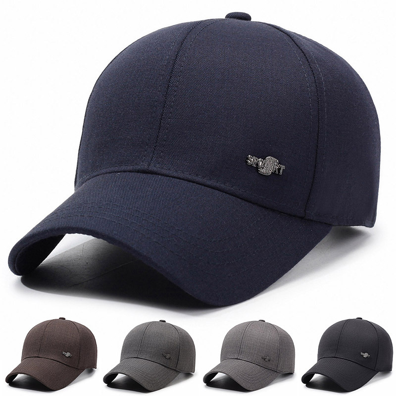 Wholesale Hat Four Seasons Men's Casual Baseball Cap Middle-aged and Elderly People's Cap Old Head Cap Spring and Autumn Middle-aged Dad Cap