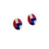 Wholesale American Flag Stud Earrings For Women In Red Enamel Alloy, Perfect For Daily Wear