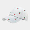oly-7972bf028a0c5b67b46f4b21fb89919c Wholesale Retro cherry embroidered denim baseball cap with soft top that makes your face look smaller.
