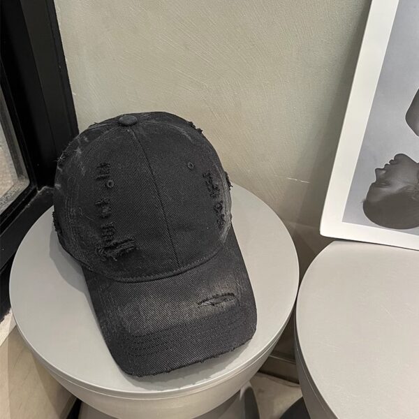 oly-7982d144b74dfc11a953cbc480b54ae6 Wholesale Big Head Ware Washed Old Hole Baseball Cap Women's Spring and Summer Sun Protection All-match Duck Tongue Hat Showing Face Small Men's Fashion