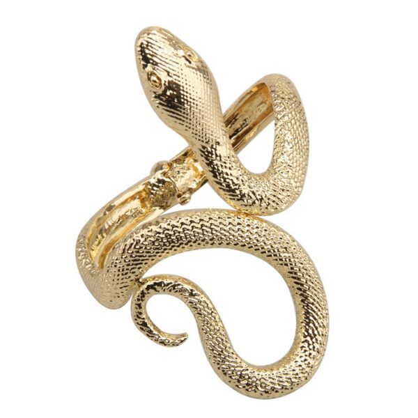 oly-798ec35c903e35747eb9ae217c578e81 Wholesale Niche Designer Vintage Metal Snake-Shaped Open Self-Discipline Bracelet Men's and Women's High-Feeling Exquisite plain Ring Bracelet