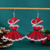 oly-79944ed0ce02635c91bc0a68d64f4543 Wholesale Christmas Carnival Party Acrylic Earrings Fashion Red Dress Hat Niche Earrings Christmas Earrings Women