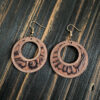 Wholesale Western leather earrings hollow texture inlaid earrings light fashion wood earrings manufacturers supply