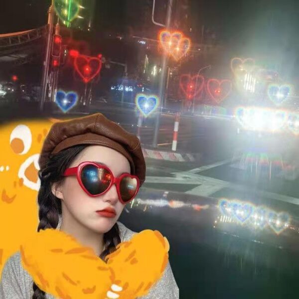 oly-79daada6560e9cb4d36ffd1a511451a7 Wholesale Style Love Light Special Effect Glasses Valentine's Day Gift Peach Heart Change Love Creative Glasses