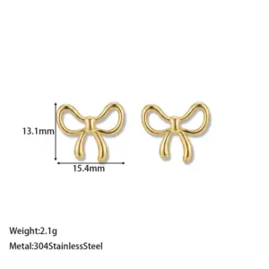 Three-dimensional Flower Bud Bow Earrings