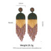 Wholesale Rice Bead Tassel Earrings Bohemian Retro Ethnic Style Creative Handmade Earrings Handmade