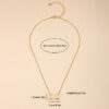 Wholesale 1 fashionable ins style metal hollow book pendant graduation season gift lady necklace selfie pose to wear