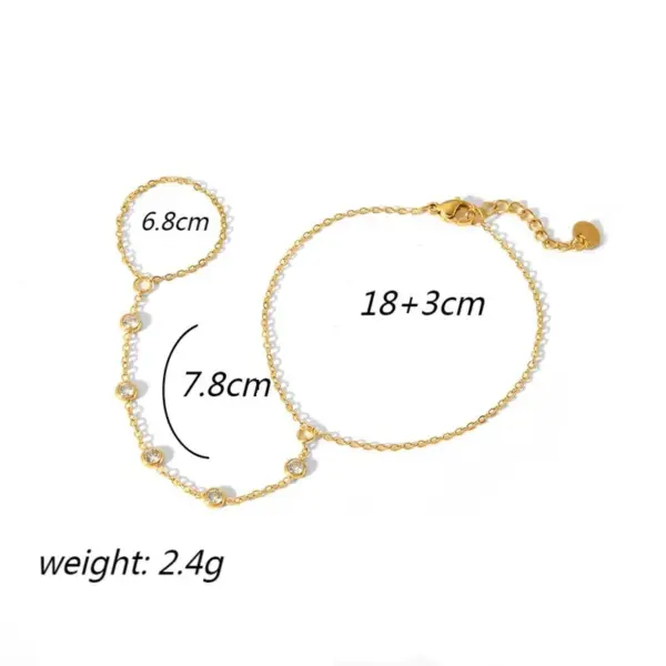 Wholesale PVD Coated Real Gold Plated 18K Gold Geometric 304 Stainless Steel IG Style Waterproof Non Tarnish 304 Stainless Steel Bracelets