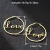 Wholesale Three-dimensional Love Earrings For Women In Copper With KC Golden Water Plating And 0.03µm Thickness
