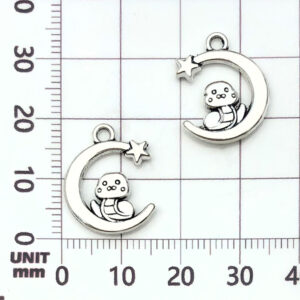 1 ancient silver moon star snake-1.5g-19*15mm-21482