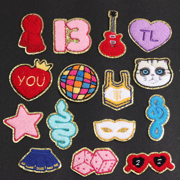 oly-7a4409aba059463bddf1d2587f7cf42f Wholesale Cartoon embroidered towel embroidered cloth stickers in stock wholesale supply clothing accessories hat bag decorative patch DIY