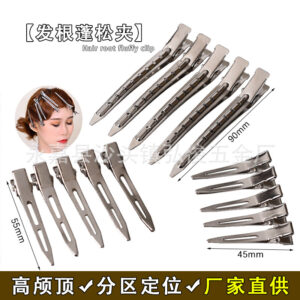 Wholesale 9cm Internet Celebrity European and American Film Studio Makeup Artist Styling 8 Hole Pointed Clip Hair Salon Bride Styling 8 Hole Hair Pointed Clip