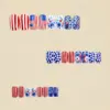 Wholesale Blue Press-on Nail Stickers Medium Length European Square Independence Day Floral Nail Art Decoration Polyester Fiber