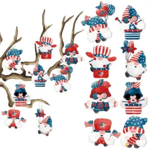 Wholesale 4th Of July Party Decoration Dwarf Tags American Independence Day Holiday Decorations Hanging Decorations Paper Home Textiles
