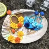 Wholesale Bohemian Two Tone Splicing Raffia Stud Earrings For Women With KC Golden Plated And Copper Posts
