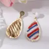 Wholesale Creative Waterdrop Shaped Earrings Women's Luxury Minimalist Style Grass Material Festival Theme Jewelry Accessory
