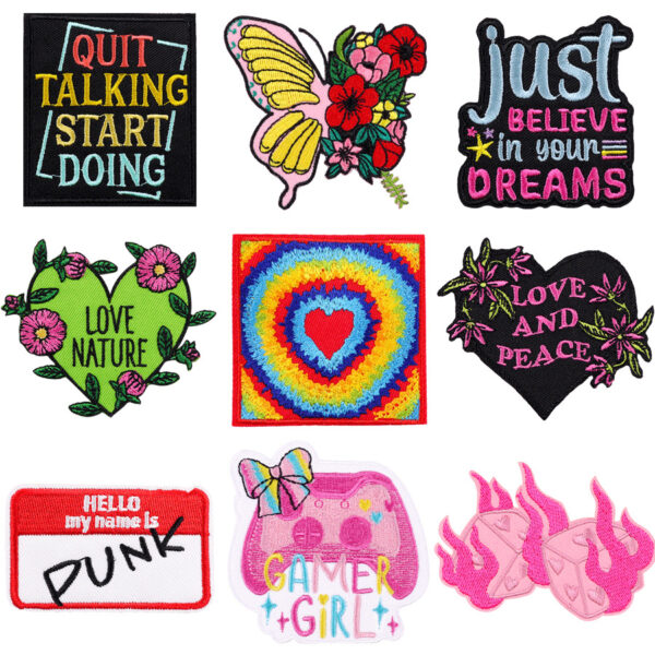 oly-7abdb5a4d43435d058975b5203ffb2aa Wholesale cartoon color letter embroidery cloth stickers fashion love embroidery stickers with adhesive diy accessories