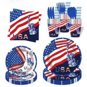 Wholesale Birthday Paper Tableware Set For Party Supplies, Ideal For Festive Birthday Celebrations
