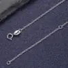 Wholesale Geometric Inlay Pendant Necklace For Women In 925 Sterling Silver With High Carbon Diamond And Platinum Plated Cable Chain