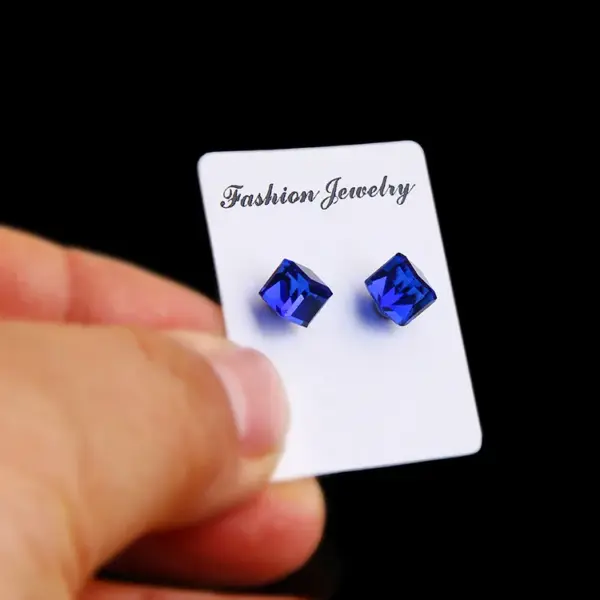 Wholesale 1 Pair Simple Style Geometric Artificial Crystal Magnet Stud Earrings