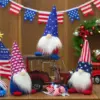 Wholesale 71 Decoration Statue Home Decoration Striped Five-Star Hat Standing Doll Dwarf Toy American National Day Decoration