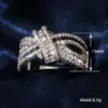 Wholesale Huajie Hollow Ribbon Sweet Gift Small Size Popular Design Personality Ring Women Luxury Ring Geometric Pattern Carved Copper Ring