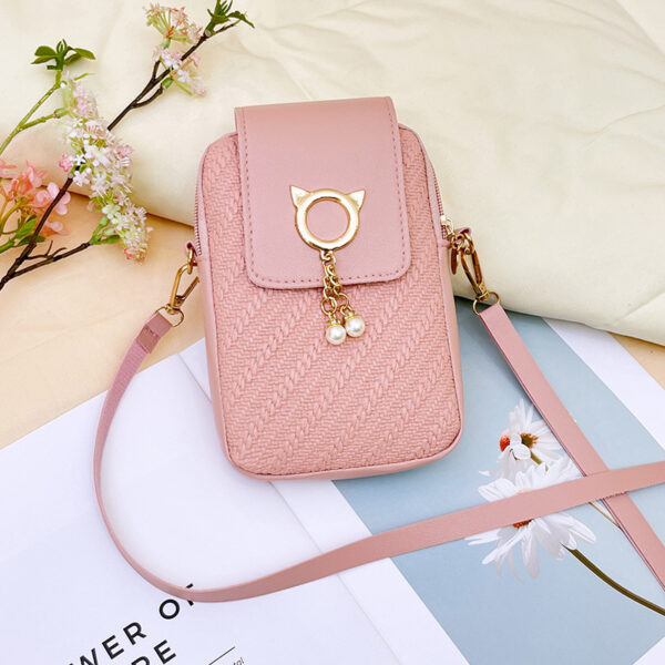 Wholesale Embossed mini bag with pearl charm, phone case, shoulder bag, mini bag