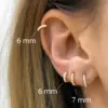 Wholesale Fashion Round Brass Inlay Zircon Hoop Earrings 1 Pair
