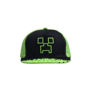 Black-color matching flat brim baseball cap / Free size-adjustable (50-54)