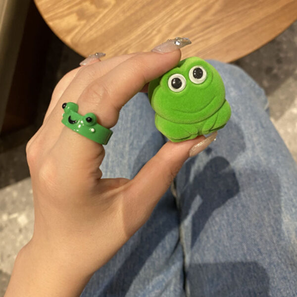 Wholesale Cute Cartoon Frog Shape Ring for Best Friends, Couple's Valentine's Day, Single Frog Ring