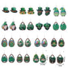 oly-7b0aff7242384b0f6e056e2940928a33 Wholesale st. Parcret festival earrings Green lucky grass rainbow hat beard Irish wooden earrings tide
