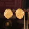 Wholesale PVD Coated Real Gold Plated 18K Gold Round Oval Flower 304 Stainless Steel Simple Style Classic Style Waterproof Non Tarnish Ear Studs