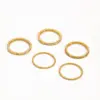 Wholesale PVD Coated Real Gold Plated 18K Gold Geometric 304 Stainless Steel IG Style Waterproof Non Tarnish Rings