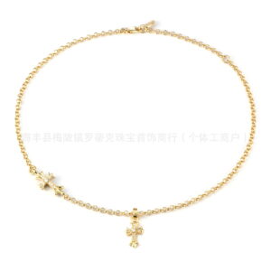 Gold cross necklace